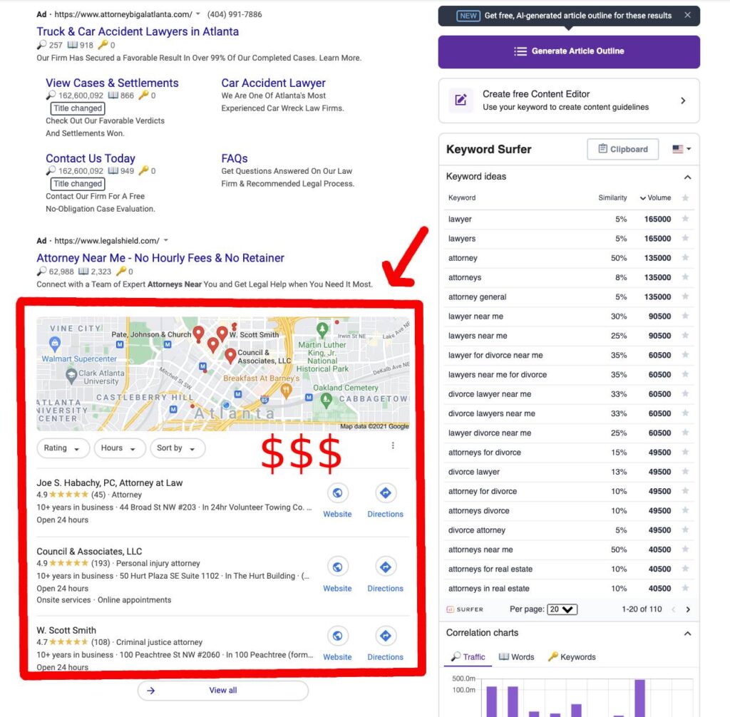Best Google Map Pack Ranking Services - Gmbattorney 1024x1006 